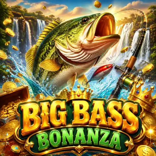 Slot de pesca Big Bass Bonanza com pescador e anzol