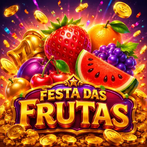 Frutas em grade colorida da slot Fruit Party