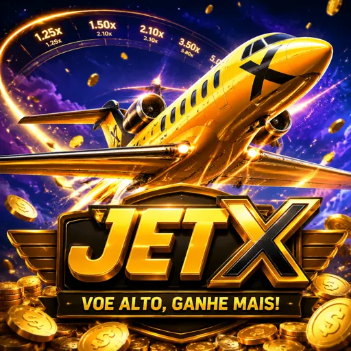 Nave da JetX ganhando altitude com a curva do multiplicador subindo