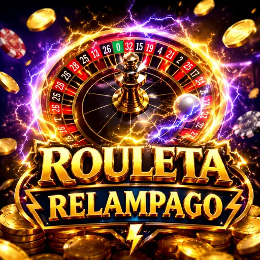 Mesa de roleta com efeitos de raios e multiplicadores