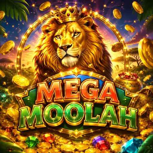 Savana africana com animais e roda de jackpot da Mega Moolah