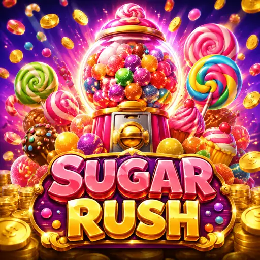 Gomas coloridas em grade da slot Sugar Rush